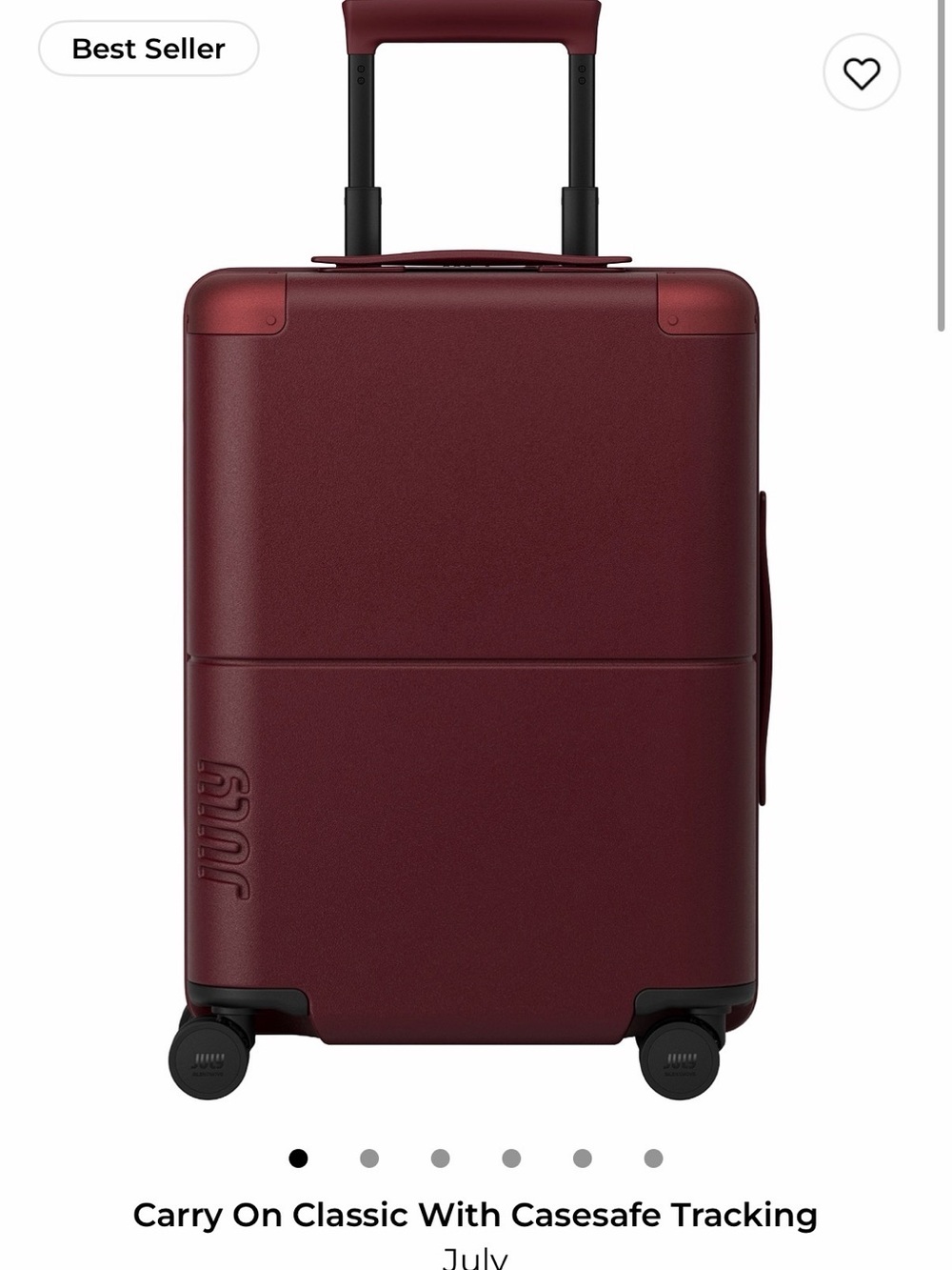 July Carry-On Classic With Casesafe Tracking